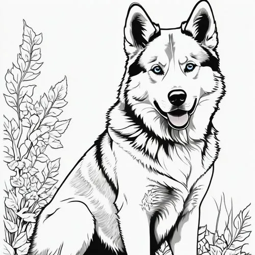 coloring pages,dog line art,canidae,coloring page,dog illustration,line art animal,Illustration,Black and White,Black and White 31