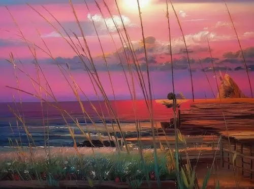 beach landscape,coastal landscape,landscape background,beach grass,beach scenery,photo painting,sunset beach,seaside view,virtual landscape,sea pines,sea landscape,ponte vedra beach,coast sunset,beach