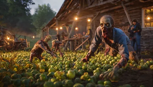 Zombie Farm!,farming,farm workers,herbfarm,farmers,cultivated garlic,farm pack,lumbago,vegetable field,potato field,gardeners,gleaners,cryengine,townsfolk,gleaning,farmworkers,woodlanders,agriculture,