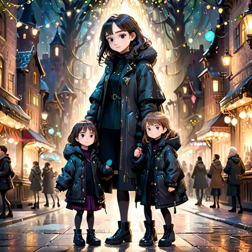 christmas angels,studio ghibli,starlighters,christmas movie,ghibli,harajuku,Anime,Anime,Cartoon