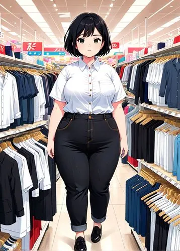 plus-size,plus-size model,woman shopping,anime japanese clothing,plus-sized,fat,uniqlo,shopping icon,women's clothing,mari makinami,kim,big,advertising clothes,gordita,pambazo,hefty,honmei choco,fuki,clothes,one-piece garment,Anime,Anime,Traditional