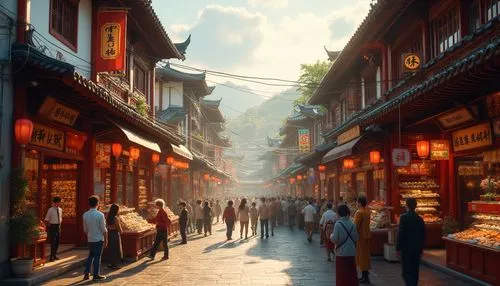 qibao,lijiang,chinatown,qingcheng,chinatowns,tianling,world digital painting,hushan,huashan,shaoming,narrow street,hutong,longshan,pingyao,binondo,yangling,bukchon,souk,oriental,jonker,Photography,General,Realistic