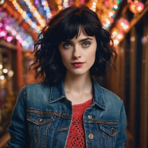 jean jacket,lena,denim jacket,bolero jacket,retro woman,piper,retro girl,bob cut,romantic look,portrait of a girl,paloma,pixie-bob,semi,indiana,sarah,pixie cut,denim,clementine,jacket,nico,Photography,General,Fantasy