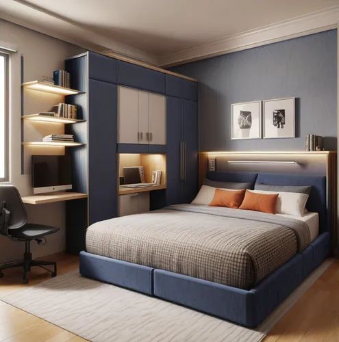 modern room,search interior solutions,bedroom,guestroom,guest room,3d rendering,sleeping room,bed frame,contemporary decor,modern decor,interior modern design,blue room,interior decoration,great room,