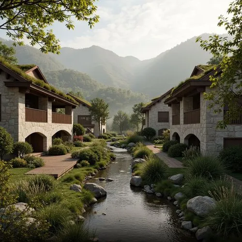 korean folk village,moufang,wudang,rivendell,render,tulou,alpine village,teahouses,dujiangyan,lijiang,mountain settlement,jiangyan,mountain village,asian architecture,riftwar,hushan,wenchuan,watermills,gangwon do,escher village