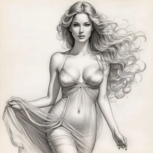 pencil drawings,fashion illustration,aphrodite,pencil drawing,charcoal pencil,charcoal drawing,venus,graphite,vintage drawing,white lady,female model,marylyn monroe - female,drawing mannequin,fantasy woman,pencil and paper,celtic woman,cybele,charcoal,decorative figure,blonde woman,Illustration,Black and White,Black and White 30