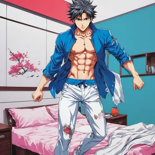 toriko,ryoma,shoumatoff,unbuttoning,katsuyori,katsuyuki,yukiya,yuuji,sorokina,pectorals,sanada,kaito,kazuya,eisuke,eiji,kurusu,hokuto,joestar,nanto,hiei,Illustration,Japanese style,Japanese Style 04