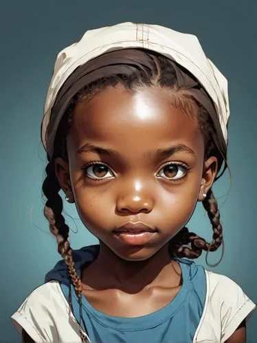 digital painting,world digital painting,girl portrait,young girl,kids illustration,digital art,nnenna,clementine,digital artwork,mignone,hand digital painting,girl drawing,sarafina,girl with cloth,michonne,akeelah,amaka,portrait of a girl,ivoirienne,celie,Illustration,Children,Children 04