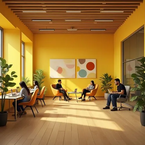 meeting room,study room,board room,modern office,yellow wall,brighthouse,conference room,vitra,yellow orange,breakfast room,modern room,midcentury,shared apartment,an apartment,school design,mid century modern,classroom,apartment,ikea,yellow garden,Photography,General,Realistic