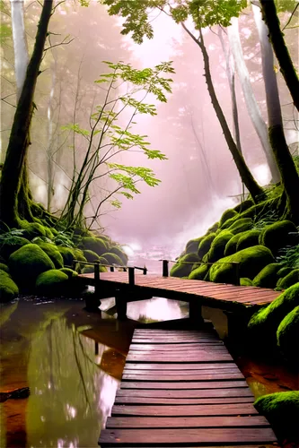 wooden bridge,nature background,japan landscape,wooden path,forest landscape,landscape background,world digital painting,forest path,cartoon video game background,hiking path,digital painting,shaoming,forest background,nature landscape,background view nature,watercolor background,nature wallpaper,boardwalks,forest lake,landscape nature,Photography,Documentary Photography,Documentary Photography 21