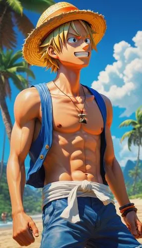 straw hat,straw hats,sabo,kazungula,guile,luffy,enel,kukui,ryu,sanji,ruffy,oda,kazunari,kamehameha,joestar,rugumayo,zoro,beach background,garp,sfv,Art,Artistic Painting,Artistic Painting 30