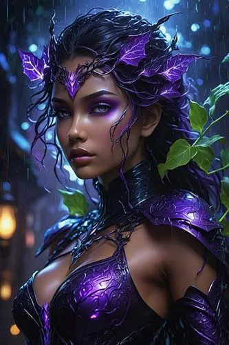 monsoon banner,violet head elf,fantasy portrait,blue enchantress,the enchantress,fae,verbena,fantasy art,faerie,purple wallpaper,dryad,faery,fantasy picture,sorceress,la violetta,purple lilac,lilac blossom,nightshade plant,violet,fantasy woman,Illustration,Realistic Fantasy,Realistic Fantasy 04