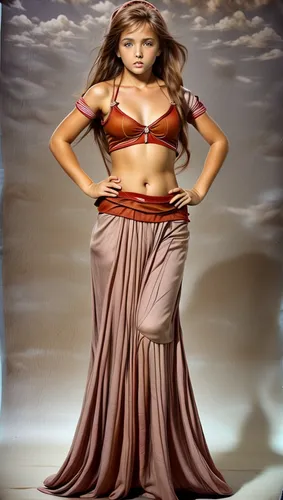 sarong,aphrodite,ancient egyptian girl,belly dance,ancient costume,thracian,brown fabric,cybele,greek myth,image manipulation,plus-size model,polynesian girl,hoopskirt,hipparchia,fashion design,indian woman,athene brama,maori,celtic woman,decorative figure