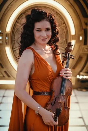 Принцесса Лея
  
  
  
  
  ,young woman in an orange dress and a violin,violinist violinist,weilerstein,violin woman,woman playing violin,violinist violinist of the moon,solo violinist