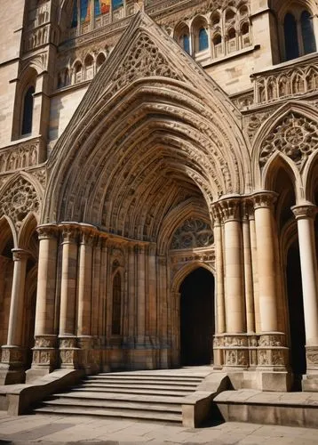 the façade of the,batalha,metz,astorga,porticos,romanesque,monasterium,arcaded,transept,nidaros cathedral,teruel,celsus library,markale,the cathedral,celona,cloister,collegiate basilica,abbazia,parishat,exterior view,Illustration,American Style,American Style 14