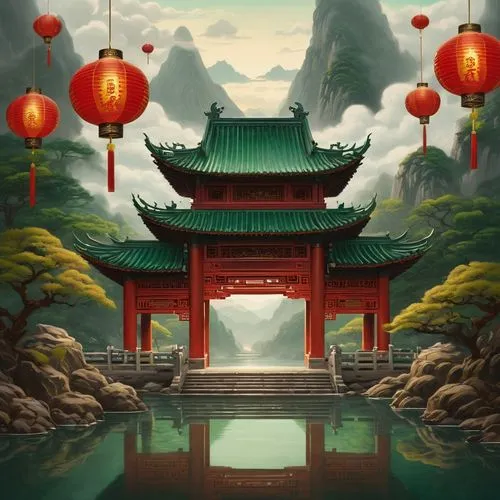 chinese temple,world digital painting,chinese architecture,china,chinese background,hall of supreme harmony,chinese art,hanging temple,nanjing,yangqin,guizhou,bianzhong,asian architecture,oriental painting,yunnan,zhejiang,feng shui,landscape background,hong,game illustration,Conceptual Art,Daily,Daily 08