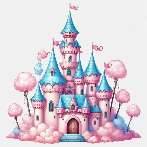 fairy tale castle,fairytale castle,whipped cream castle,fairyland,fairy world,disney castle,Illustration,Abstract Fantasy,Abstract Fantasy 11