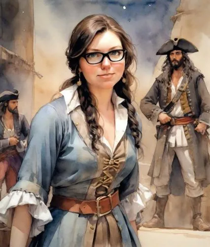 pirata,pirate,aveline,plundering,pirating,piratas,Digital Art,Watercolor