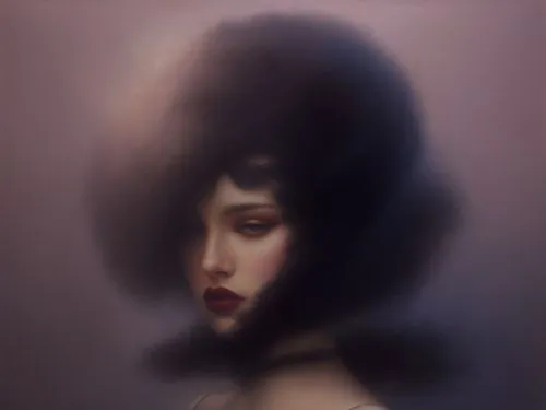  an intimate private moment that has beauty,deep sadness, gorgeous composition exotic beautiful woman,jianfeng,zuoying,mystical portrait of a girl,heatherley,jianying,bouffant,han thom,fantasy portrai