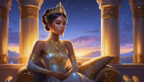 frigga,inanna,amidala,padme,inara,tiana,sithara,cleopatra,golden crown,megara,sigyn,etheria,reyna,galathea,gothel,aladha,arundhati,naboo,hypatia,estess,Conceptual Art,Fantasy,Fantasy 03