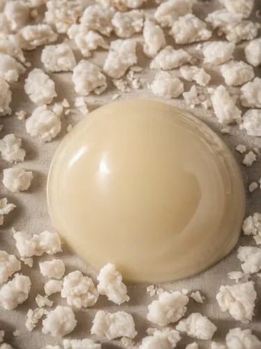 Lanolin—a goopy, oily secretion found in sheep's wool—is an FDA-approved additive used to soften chewing gum. It can also be found in cosmetics, sunscreen, and baby products.,egg shell,eggshell,egg sh