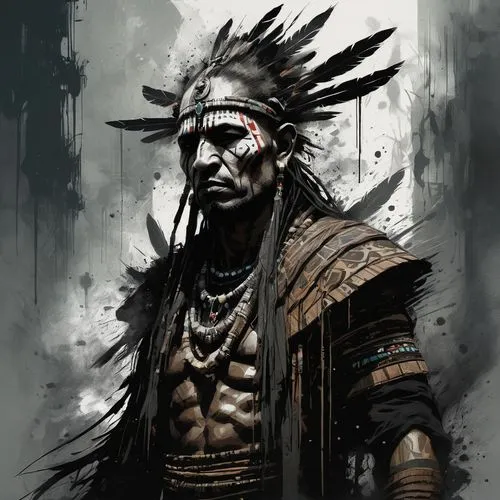 shaman,kalasha,magua,witchdoctor,wakka,siberut,gamagori,tatanka,sinixt,warlord,kilik,tribal,asura,barbarian,tribesman,ashigaru,hiawatha,tribesmen,iroquois,rufio,Illustration,Realistic Fantasy,Realistic Fantasy 27