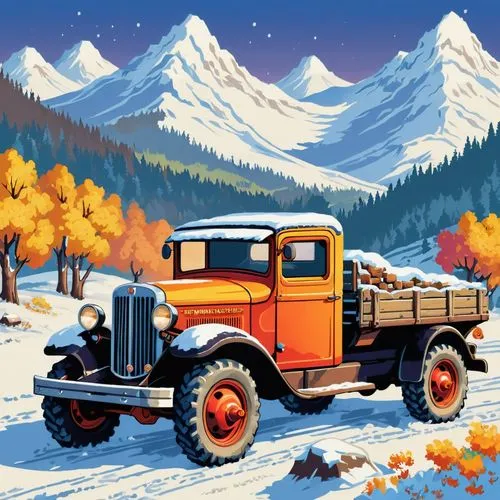 ford truck,log truck,logging truck,christmas retro car,kamaz,rust truck,Unique,Pixel,Pixel 05