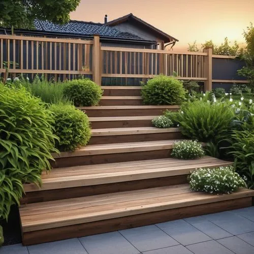 wooden decking,landscape designers sydney,landscape design sydney,decking,wood deck,wooden stair railing,garden design sydney,landscape lighting,garden fence,landscaping,perennial plants,wooden stairs,garden bench,ornamental shrubs,deck,climbing garden,ornamental plants,outdoor plants,plant bed,chilean cedar,Photography,General,Realistic