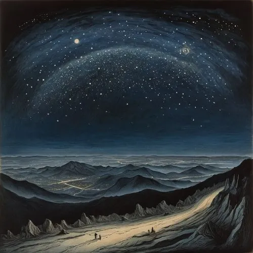 markarian,astronomers,vulpecula,vulpeculae,the night sky,night scene,auroral,centauri,zodiacal,skygazers,kolob,astronomy,siggeir,astronomer,westerlund,kittelsen,flammarion,starry night,iaukea,kavanewsky,Illustration,Black and White,Black and White 23