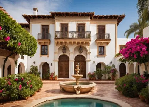 palmilla,hacienda,mansion,spanish tile,florida home,luxury property,luxury home,santa barbara,palmbeach,mizner,beautiful home,casa,dorne,mansions,dreamhouse,alhambra,vanderpump,parador,luxury real estate,moroccan pattern,Illustration,Realistic Fantasy,Realistic Fantasy 09