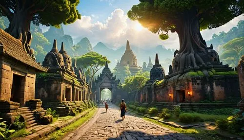 ayutthaya,phra nakhon si ayutthaya,bagan,the mystical path,cambodia,chiang mai,ancient city,angkor,kadala,pathway,bali,3d fantasy,buddhist temple complex thailand,online path travel,thai temple,druid grove,jogja,fantasy landscape,citadel,prambanan,Photography,General,Cinematic