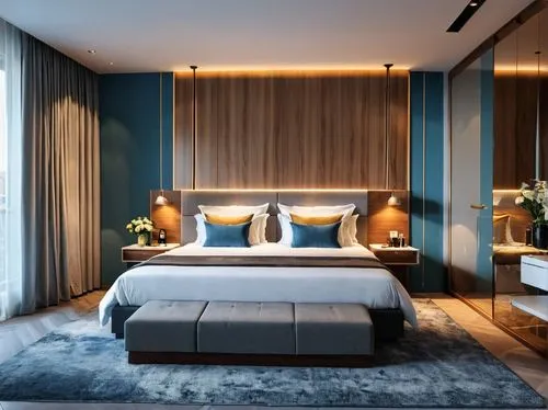 headboards,modern room,guestrooms,contemporary decor,modern decor,chambre,hotel w barcelona,sleeping room,blue room,guest room,bedrooms,andaz,bedroomed,interior modern design,headboard,guestroom,interior design,interior decoration,wallcovering,bedchamber,Photography,General,Realistic