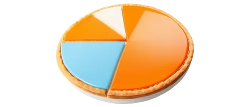 Pie chart, 3D visual, colorful, gradient effect, 40% blue slice, 60% orange slice, white background, glossy texture, circular shape, minimalist design, center focused, soft shadow, warm lighting, shal