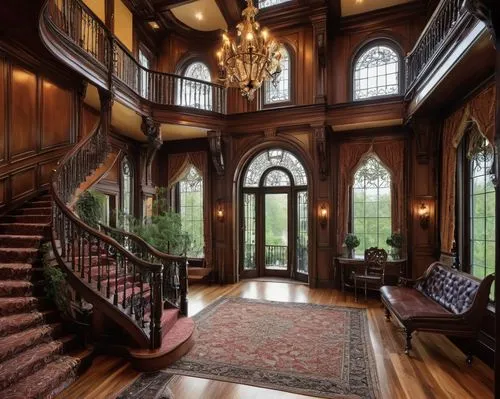 entryway,brownstone,luxury home interior,hallway,greystone,hardwood floors,ornate room,outside staircase,entrance hall,staircase,mansion,upstairs,great room,winding staircase,hallway space,foyer,millwork,driehaus,entryways,cochere,Illustration,Retro,Retro 25