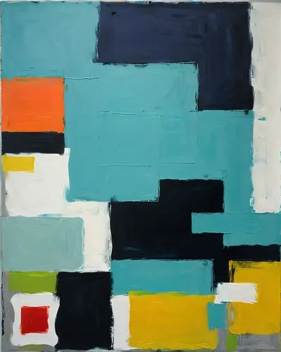 create big painting, modern pop art, deep calm tones, design, lines, pattern, ,a colorful abstract painting in black, blue and yellow,stael,mondriaan,savoye,hoyland,abstract painting,diebenkorn,Concep