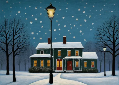 christmas landscape,snow scene,winter house,night scene,christmas snowy background,night snow,christmas scene,the holiday of lights,houses clipart,christmas light,christmas night,christmas lantern,midnight snow,christmas wallpaper,heather winter,snow globe,lamplighter,snowfall,carol colman,winter village,Art,Artistic Painting,Artistic Painting 02