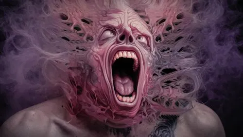 scared woman,supernatural creature,flesh eater,scary woman,anger,iridigorgia,photoshop manipulation,psychosis,fractalius,possessed,frighten,hag,terror,disfigurement,phobia,scream,photo manipulation,ra