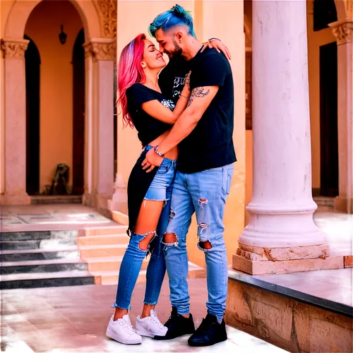 zappeion,videoclip,bologna,perfectos,pink hair,kizomba,rome,luar,origliasso,jori,video clip,beautiful couple,honeymoon,shippan,couple goal,encanta,perfetti,lolly,jeans background,halsey,Illustration,Realistic Fantasy,Realistic Fantasy 43