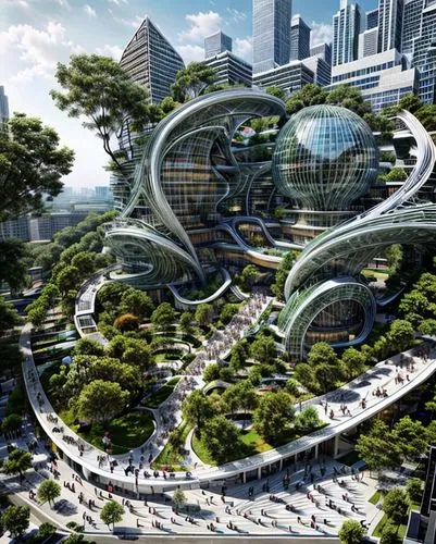 multimedia library and also the 21st centaury all digital in new modern technology. more detailed pls,smart city,futuristic architecture,futuristic landscape,futuristic art museum,urban design,wuhan''