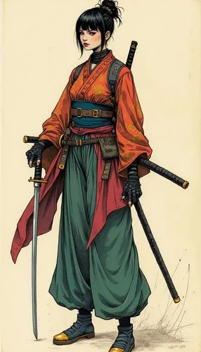 katana,samurai,kayako,bunraku,geiko,mulan,Illustration,Realistic Fantasy,Realistic Fantasy 29