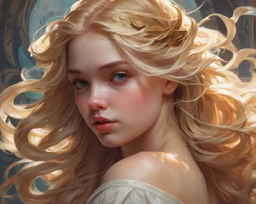 fantasy portrait,galadriel,peignoir,rapunzel,mystical portrait of a girl,finrod,Conceptual Art,Fantasy,Fantasy 01