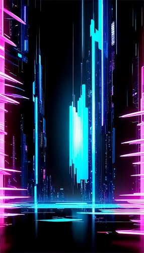 neon arrows,cityscape,vapor,metropolis,futuristic landscape,cyber,cyberpunk,80's design,ultraviolet,3d background,cyberspace,vast,cubic,neon ghosts,abstract retro,echo,neon,futuristic,colorful city,city blocks,Conceptual Art,Daily,Daily 21