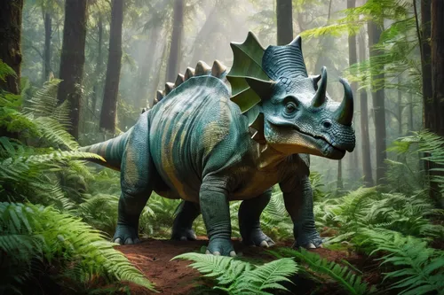 triceratops,ankylosaurus,uintatherium,stegosaurus,cynorhodon,forest dragon,gorgonops,pachycephalosaurus,tirannosaurus,aucasaurus,spinosaurus,saurian,landmannahellir,dinosaruio,philomachus pugnax,reconstruction,allosaurus,terrestrial animal,forest animal,tyrannosaurus,Art,Artistic Painting,Artistic Painting 46