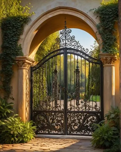 gated,front gate,iron gate,gates,garden door,farm gate,wood gate,entrada,metal gate,entranceway,fence gate,gate,stone gate,entryway,tori gate,gateway,entrances,wrought iron,ornamental dividers,bendemeer estates,Conceptual Art,Oil color,Oil Color 22