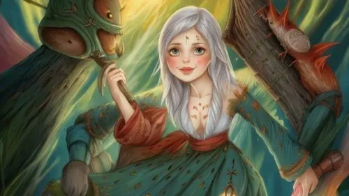 fairy tale character,galadriel,kupala,imbolc,faerie,faires,elenore,fairie,fae,elvish,tuatha,elfland,elven,alfheim,ostara,eilonwy,fantasy picture,the enchantress,faery,elfin,Illustration,Realistic Fant