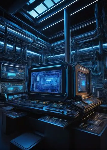 spaceship interior,computer room,ufo interior,arktika,sulaco,cyberview,silico,cyberia,fractal environment,the server room,sector,cyberscene,engine room,scifi,research station,cyberport,cybertown,3d render,sci - fi,undock,Art,Classical Oil Painting,Classical Oil Painting 40