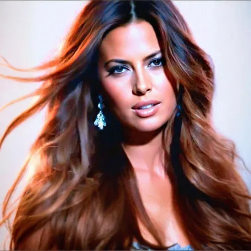 a young woman withflowing hair and a confident expresslon,a woman with long hair is posing for the camera,nayer,loroupe,cabello,yanet,khloe,eleftheria,shayk,jenifer,vergara,wanessa,ahlam,demet,sherine