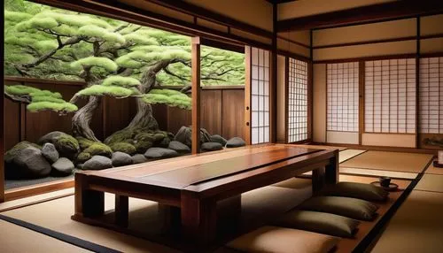 japanese-style room,ryokan,japanese zen garden,ryokans,japanese restaurant,teahouse,tea ceremony,zen garden,dojo,tatami,japanese tea,kaiseki,japanese garden,japanese garden ornament,japanese art,japanese background,bonsai,japan garden,teahouses,japanese shrine,Illustration,Black and White,Black and White 14