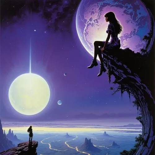 fantasy picture,planetaria,moon and star background,moon and star,escaflowne,utena,Conceptual Art,Daily,Daily 09