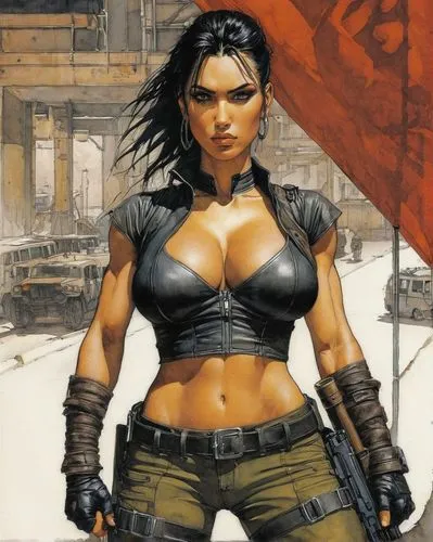 daikatana,palmiotti,rosita,female warrior,aphra,bulletgirl,Illustration,Realistic Fantasy,Realistic Fantasy 06